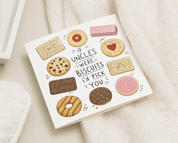 Uncle Birthday Card, Birthday Cards for Uncle, Funny Uncle Card, Fathers Day Card for Uncle, Uncle Card from Niece Nephew, Biscuit Card