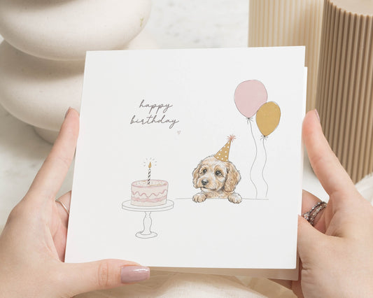 Dog Birthday Card, Cute Birthday Card, Puppy Birthday Card, Birthday Card for Friend, Birthday Card for Her, Birthday Card for Him