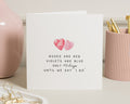 Wedding Countdown Card, Personalised Engagement Card, Valentines Card, Romantic Card for Fiancé, Custom Card for Couple