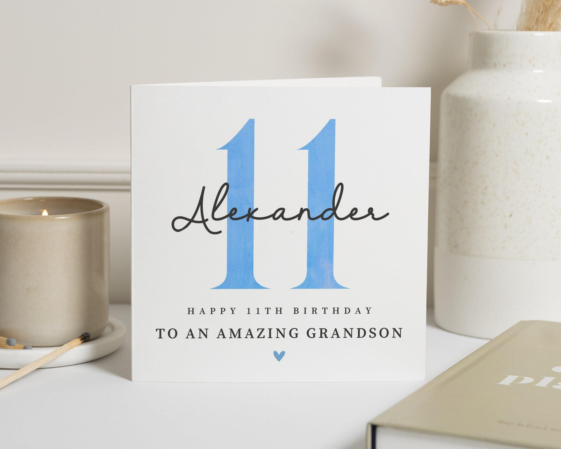 11th Birthday Card for Grandson, Personalised Birthday Card, Custom Grandson Birthday Card, Age 11 Birthday Card for Boys