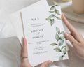 Eucalyptus Greenery Wedding Invitations, Botanical Wedding Invite, Minimal Sage Green Wedding Stationery, Personalised Invitation Suite