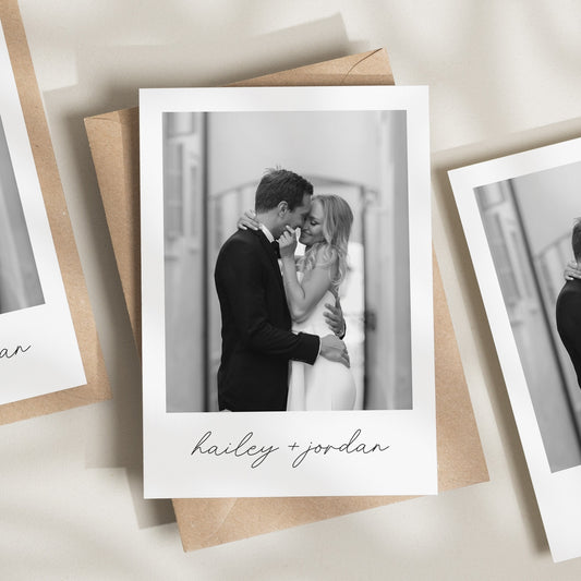 Postcard Thank You Cards Wedding, Wedding Thank You Card With Photo, Custom Photo Card, Thank You Wedding Card, Simple Wedding Card