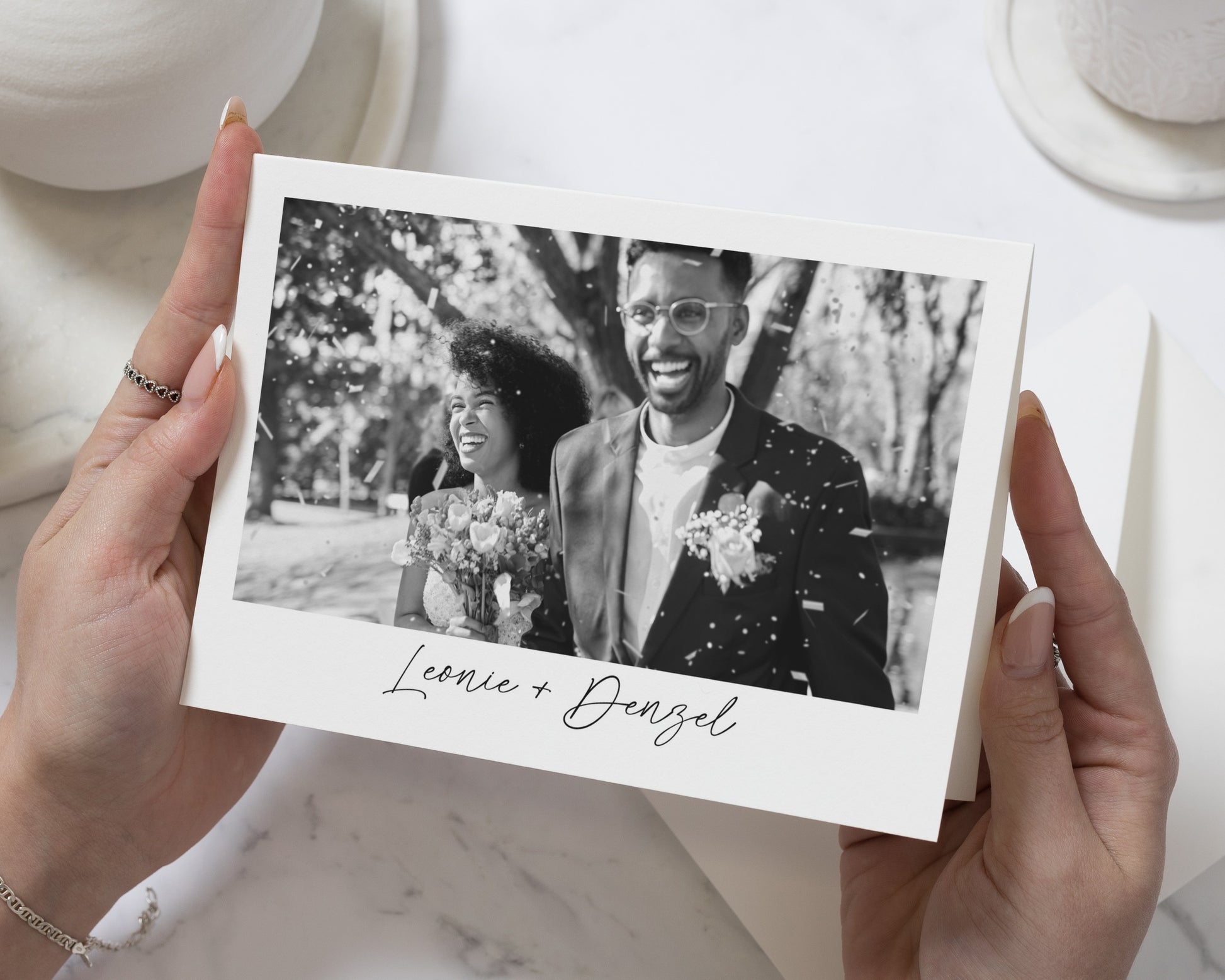 Personalised Wedding Thank You Card, Photo Wedding Thank You Card, Simple Wedding Thank You Card, Wedding Thank You Cards