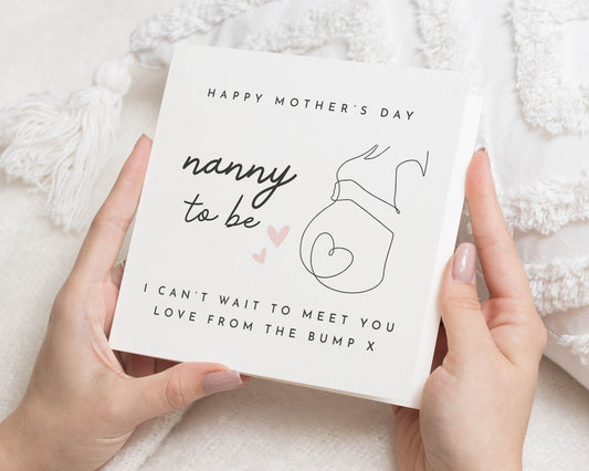 Mother's Day Card for Nanny to Be, Nanny to Be Mother's Day Card, From the Bump, Personalised Mother's Day Card, Cute Mum Card