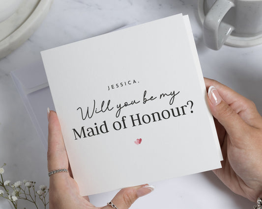 Will You Be My Maid Of Honour Card, Personalised Maid Of Honour Proposal, Bridesmaid Proposal Card, Wedding Party Card