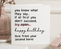 Funny Birthday Card for Mum, Second Born Birthday Card, Birthday Card for Her, Humorous Mum Birthday Card, Personalised Birthday Card