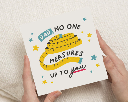 Birthday Card for Dad, Fathers Day Card, Dad Birthday Card, Funny Card for Him, Dad Card, Personalised Dad Card, Tape Measure Card