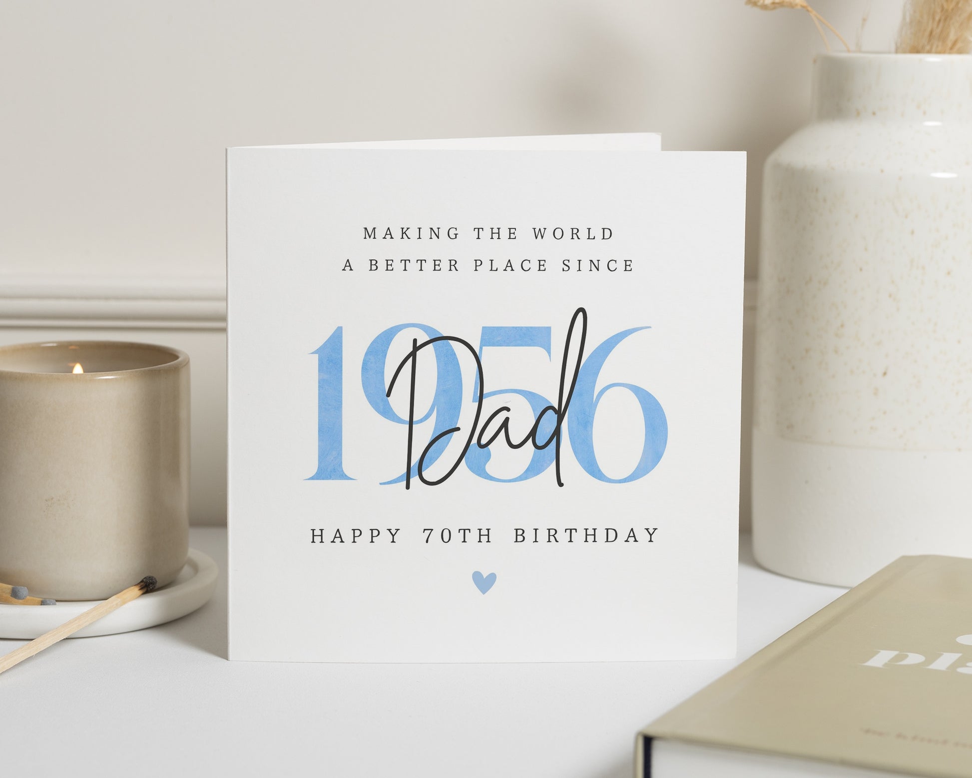 70th Birthday Card for Dad, Dad Birthday Card, 70th Birthday Card, Card for Him, Personalised Birthday Card for Dad, 1956 Birthday Card