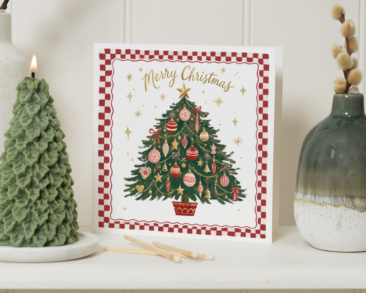 Christmas Card, Merry Christmas Card, Christmas Tree Card, Xmas Card, Festive Card for Friend, Christmas Cards for Family