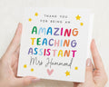 Teaching Assistant Thank You Card, Thank You Card for Teaching Assistant, Personalised Teacher Card, End of Term Card