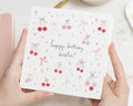 Best Friend Birthday Card, Birthday Card for Friend, Birthday Card for Her, Cute Birthday Card, Bestie Birthday Card, Cherry Birthday Card