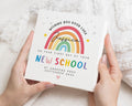 Good Luck Card for New School, Personalised School Card, Good Luck Card for Girl, Rainbow Card, First Day at School Card, Custom Name Card
