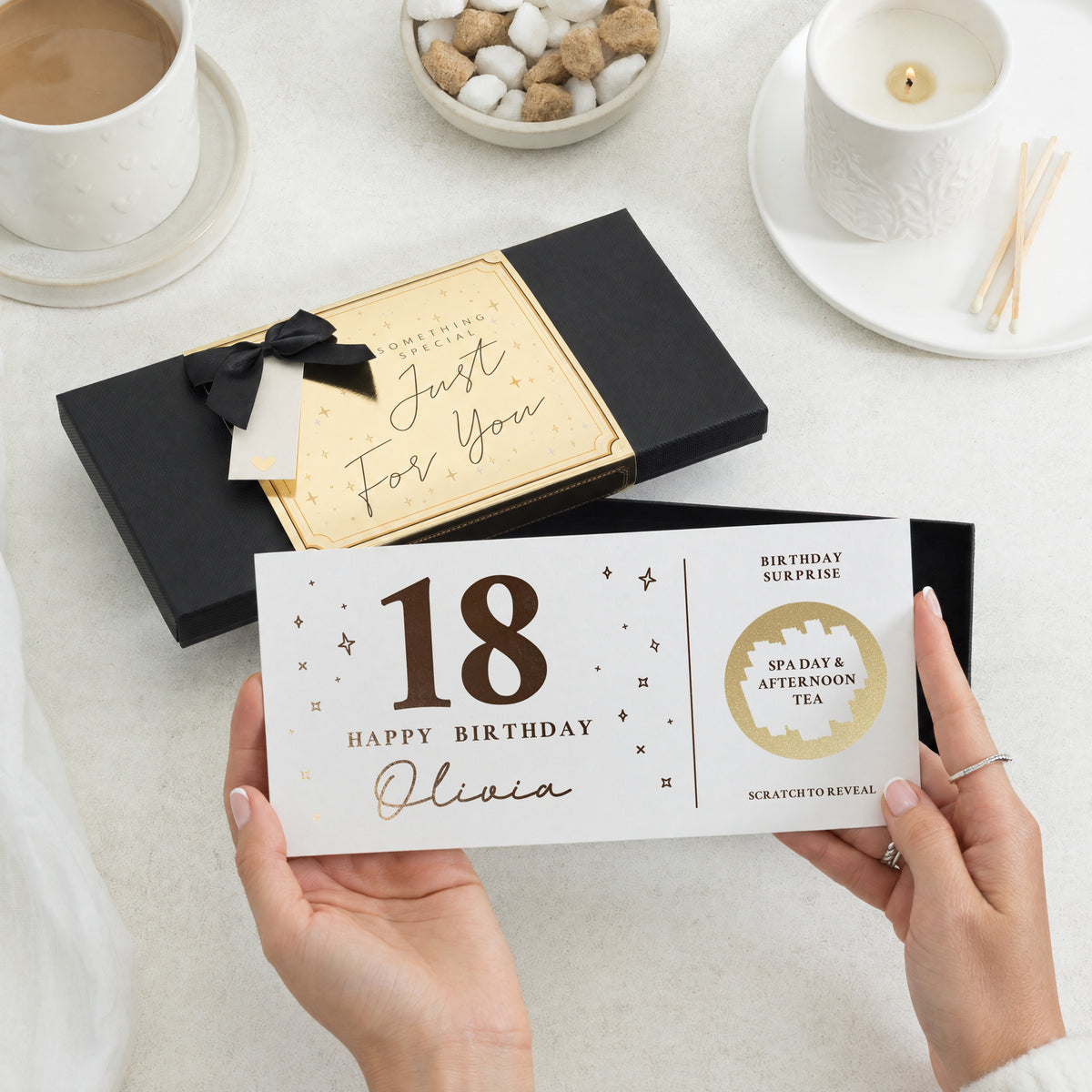 18th Birthday Scratch to Reveal Gift Voucher, Spa Day Gift Voucher, Afternoon Tea Gift, Personalised Birthday Surprise