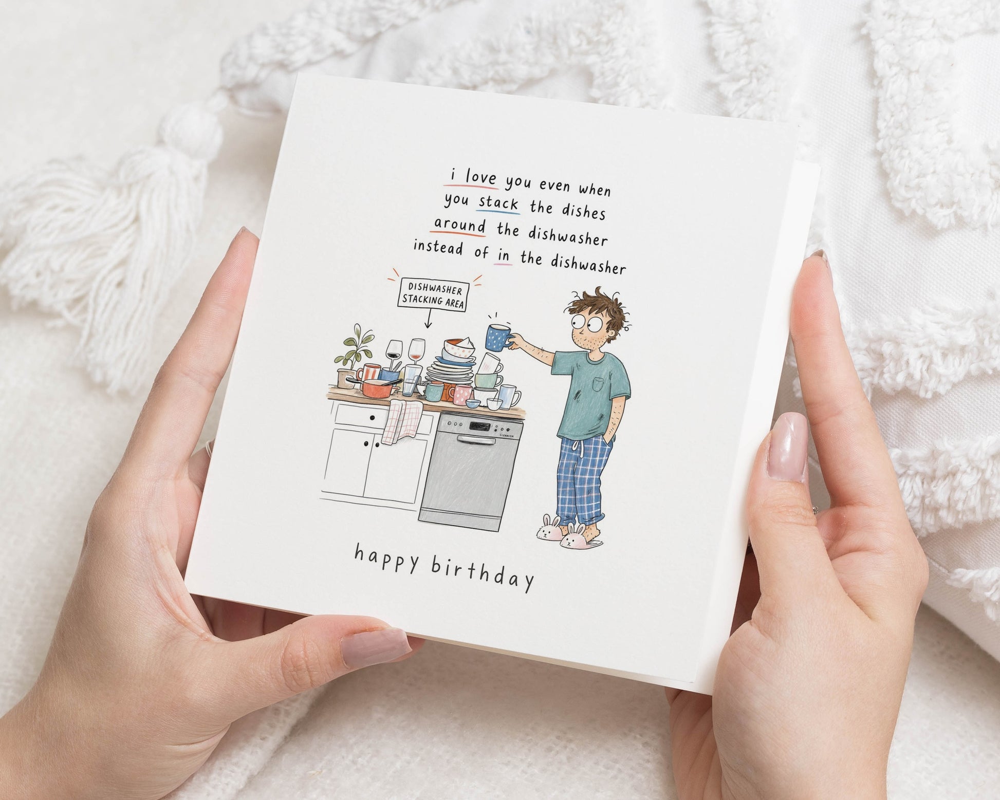 Funny Birthday Card for Him, Husband Birthday Card, Boyfriend Birthday Card, Romantic Birthday Card for Men, Dishwasher Birthday Card