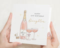 21st Birthday Card for Daughter, Personalised Daughter Birthday Card, 21 Birthday Card for Her, Champagne Birthday Cards for Her