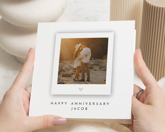 Personalised Anniversary Card, Photo Anniversary Card, Anniversary Card for Husband, Anniversary Card for Wife, Romantic Anniversary Card