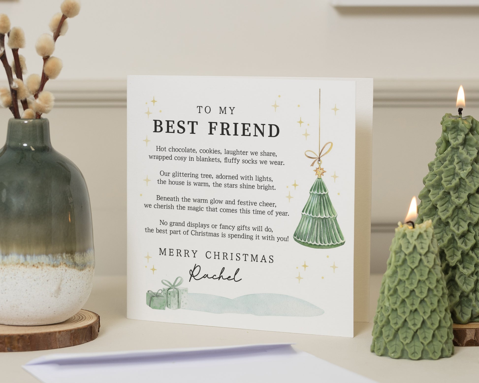 Christmas Card for Best Friend, Best Friend Christmas Card, Personalised Christmas Card, Christmas Card for Her, Festive Card