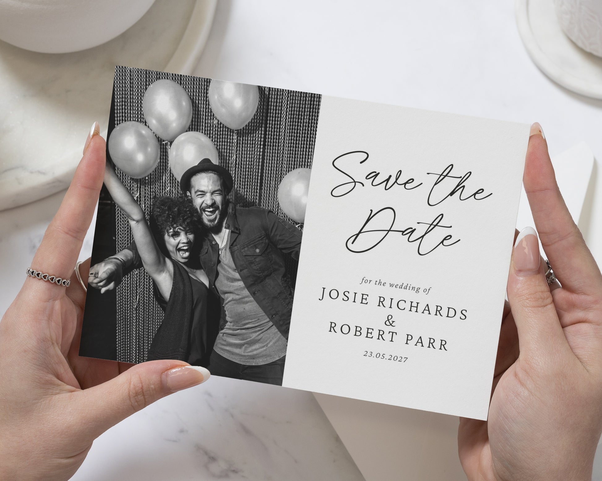 Personalised Save the Date Card, Photo Save the Date Card, Wedding Save the Date, Custom Save the Date, Simple Save the Date Card