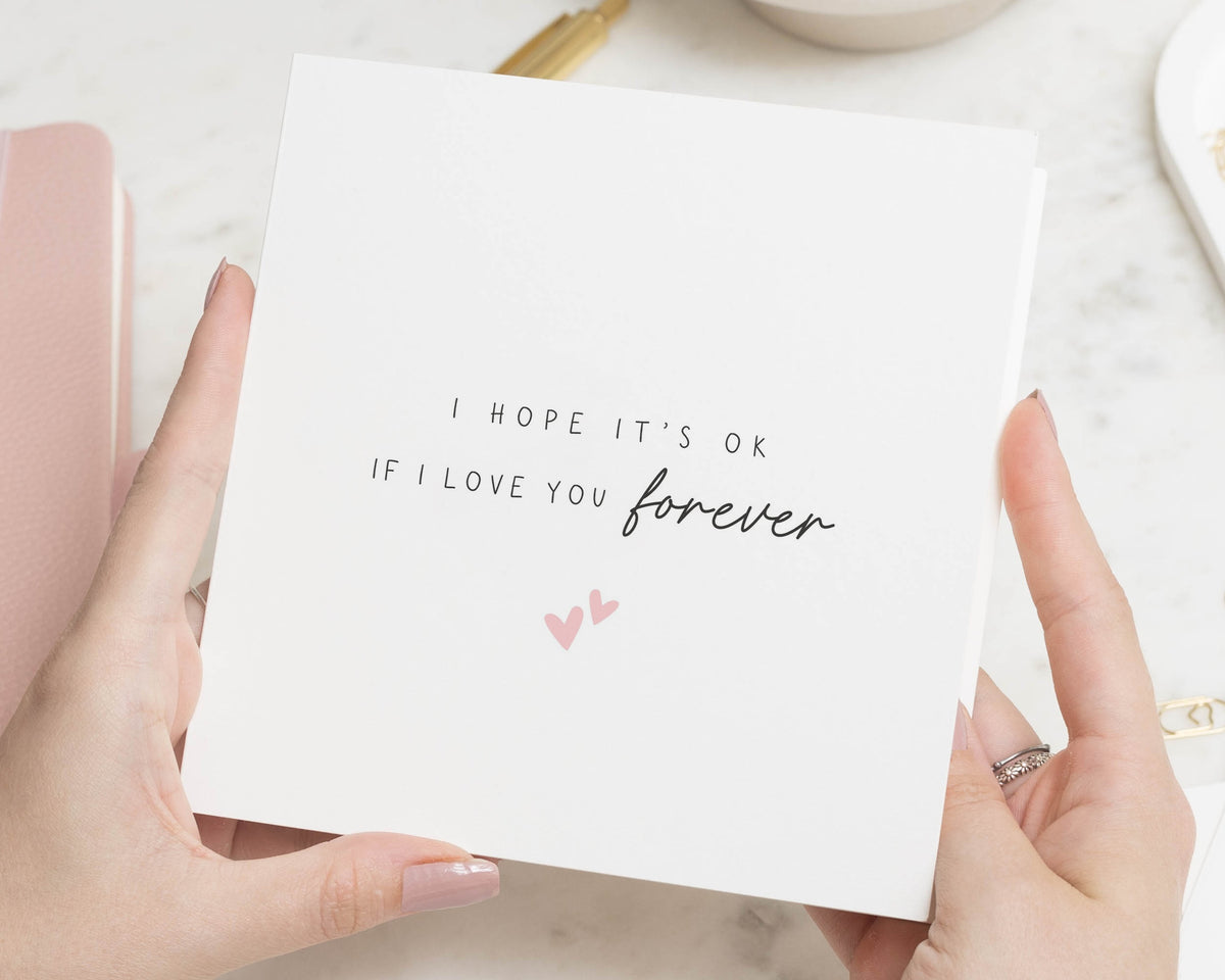 Anniversary Card, Romantic Love Card, Valentines Day Card, Card for Boyfriend, Card for Girlfriend, I Love You Forever Card