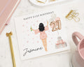 21st Birthday Card for Her, Personalised Birthday Card, Birthday Card for Daughter, Friend, Custom Birthday Card, 21st Birthday Gift
