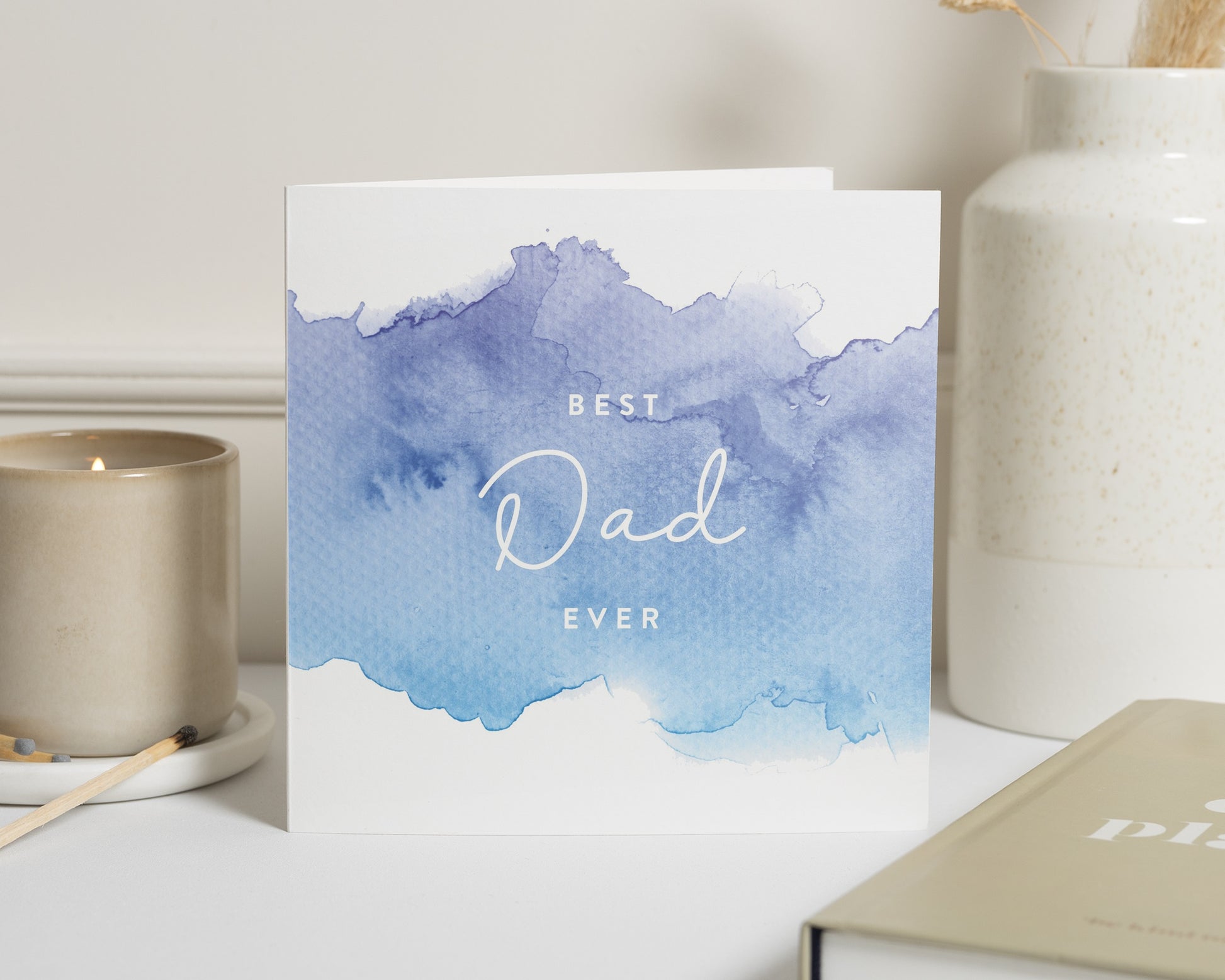Birthday Card for Dad, Best Dad Birthday Card, Fathers Day Card, Birthday Card for Him, Watercolour Dad Card, Card for Father