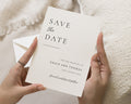 Save the Date Card, Wedding Save the Date Card, Personalised Save the Date Card, Simple Minimal Save the Dates, Elegant Custom Card