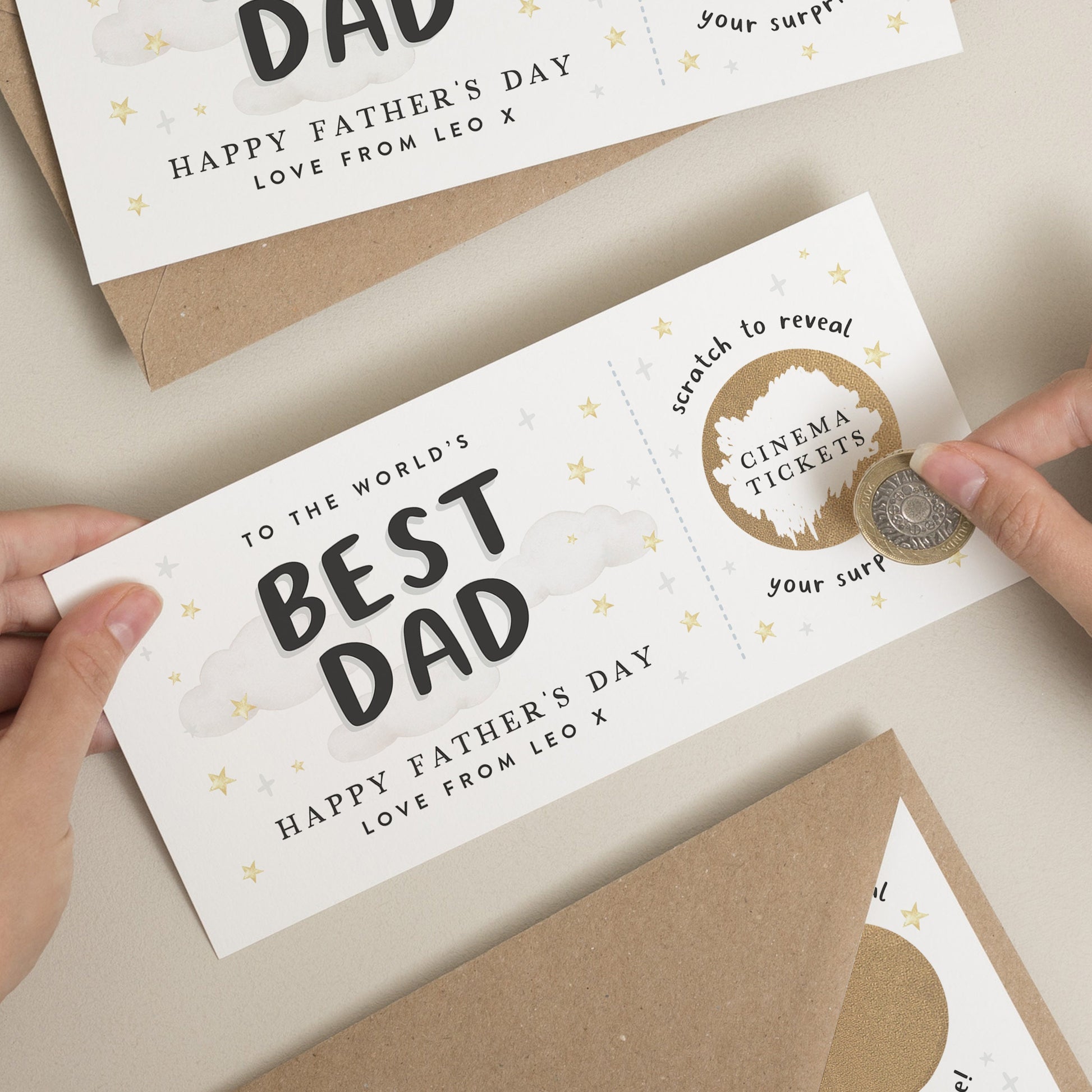 Fathers Day Card, Gift for Dad, Surprise Fathers Day Scratch Card, Fathers Day Gift, Cute Fathers Day Gift, Scratch Card For Dad, For Him