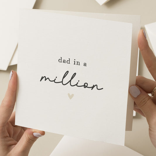 One In A Million Dad Fathers Day Card, Fathers Day Gift For Dad, Best Dad Card, Fathers Day Card From Son, From Daughter, Dad In A Million