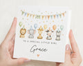 2nd Birthday Card for Girl, Personalised Birthday Card, Safari Card, Jungle Birthday Card, Birthday Card for Daughter, Granddaughter, Niece