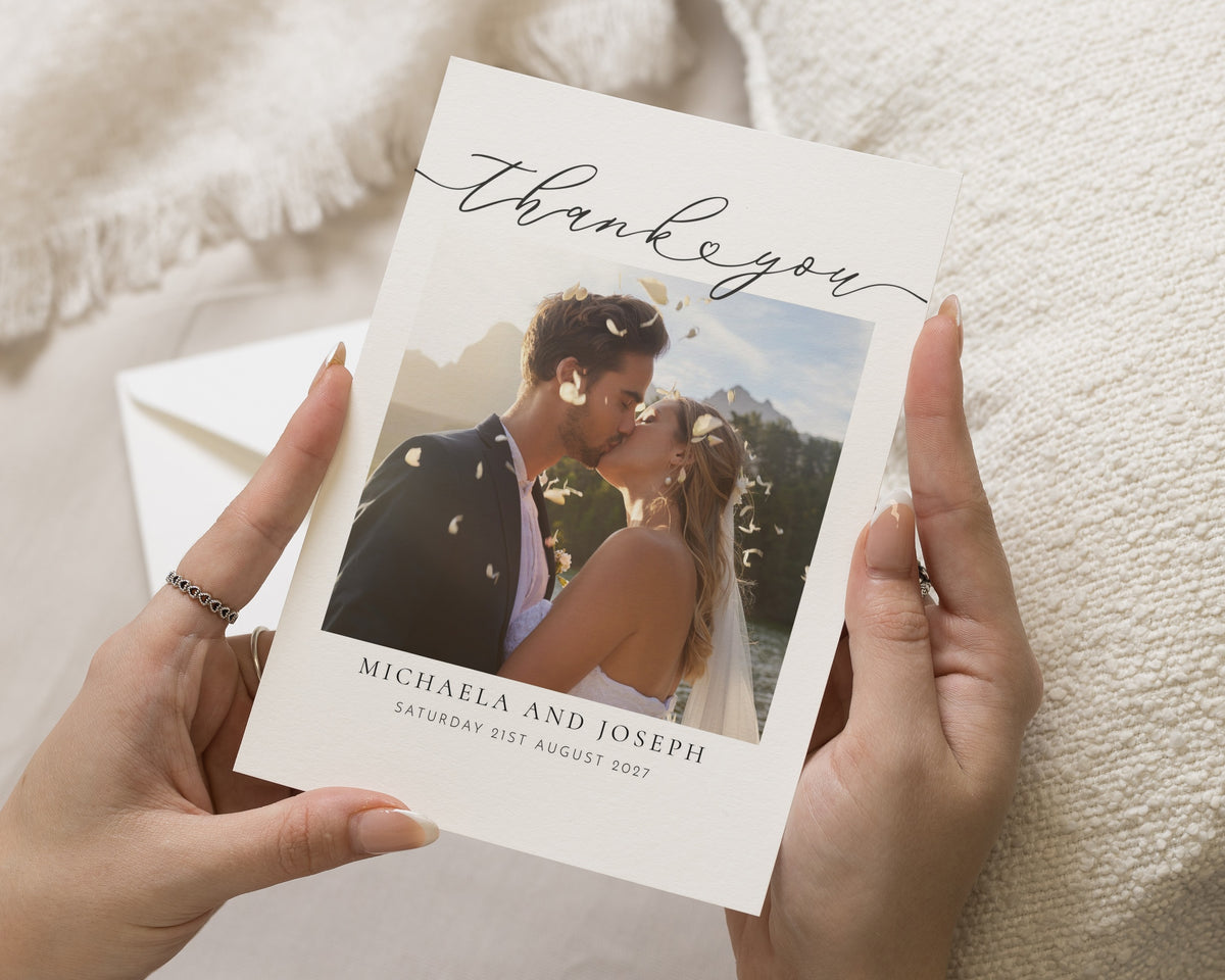 Personalised Wedding Thank You Cards, Photo Wedding Thank You Card, Simple Wedding Thank You Cards, Thank You Cards for Wedding