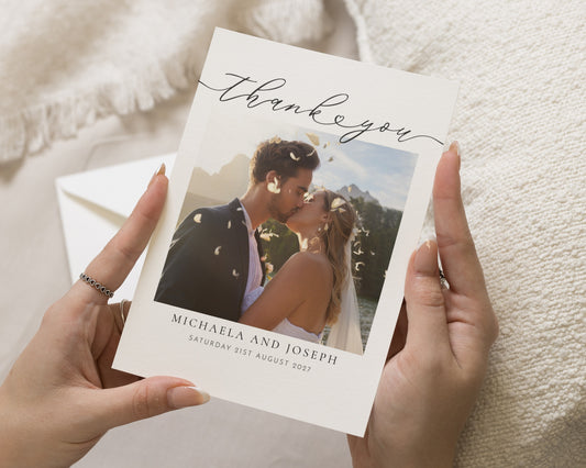 Personalised Wedding Thank You Cards, Photo Wedding Thank You Card, Simple Wedding Thank You Cards, Thank You Cards for Wedding