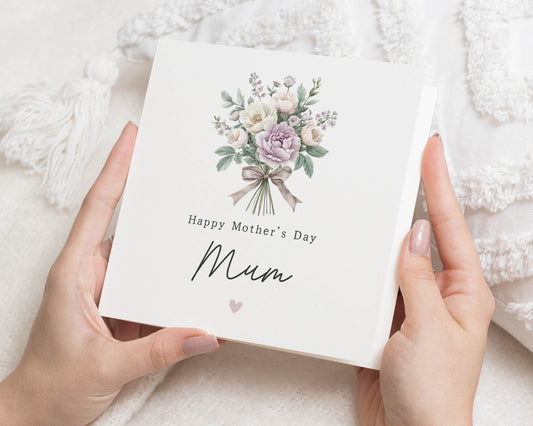 Mothers Day Card for Mum, Happy Mothers Day Card, Floral Mothers Day Card, Cute Card for Mum, Personalised Mothers Day Card