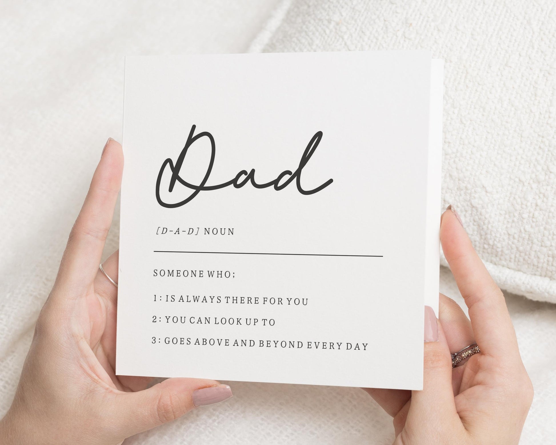 Dad Birthday Card, Fathers Day Card, Card for Dad, Birthday Card for Him, Dad Definition Card, Simple Fathers Day Card