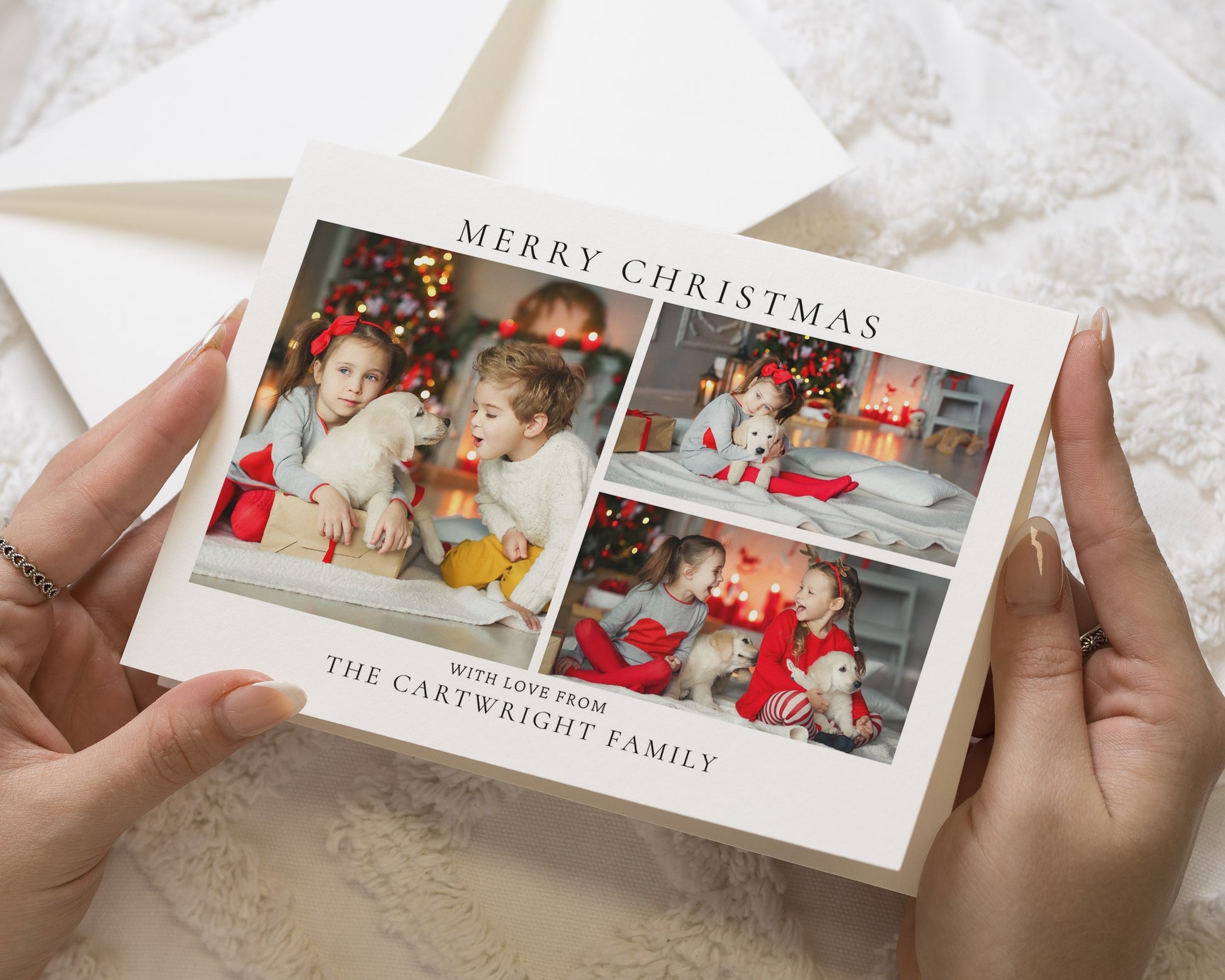 Personalised Photo Christmas Cards, Pack of Christmas Cards, Pack of 10, 20, 50 or 100, Custom Family Christmas Card