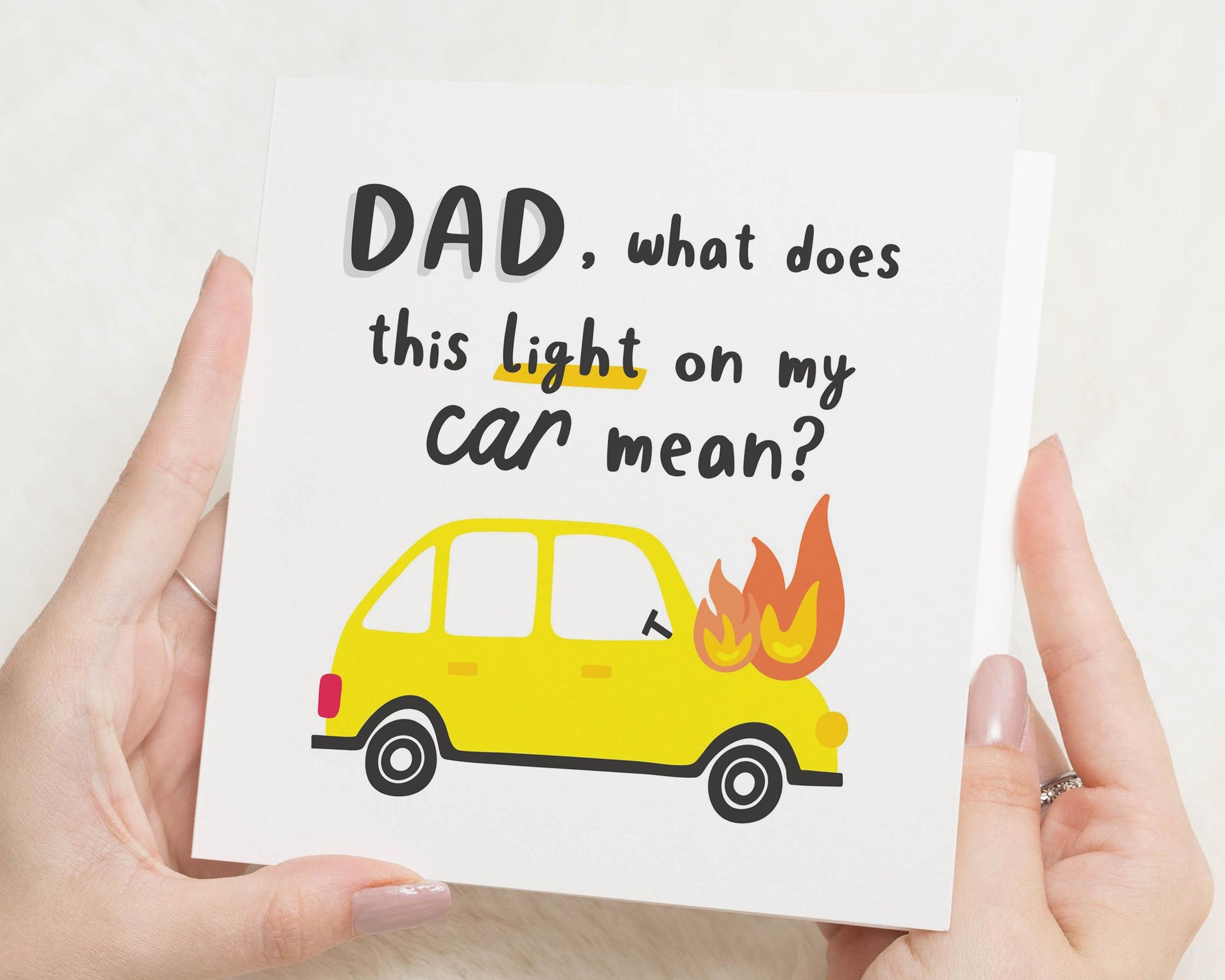 Funny Birthday Card for Dad, Dad Birthday Card, Car Birthday Card for Him, Dad Card from Daughter, Humour Birthday Card for Dad