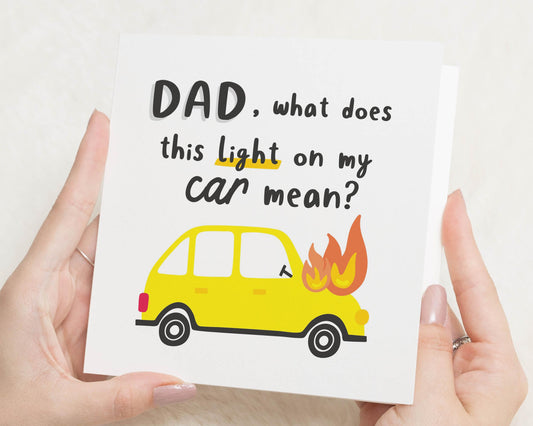 Funny Birthday Card for Dad, Dad Birthday Card, Car Birthday Card for Him, Dad Card from Daughter, Humour Birthday Card for Dad