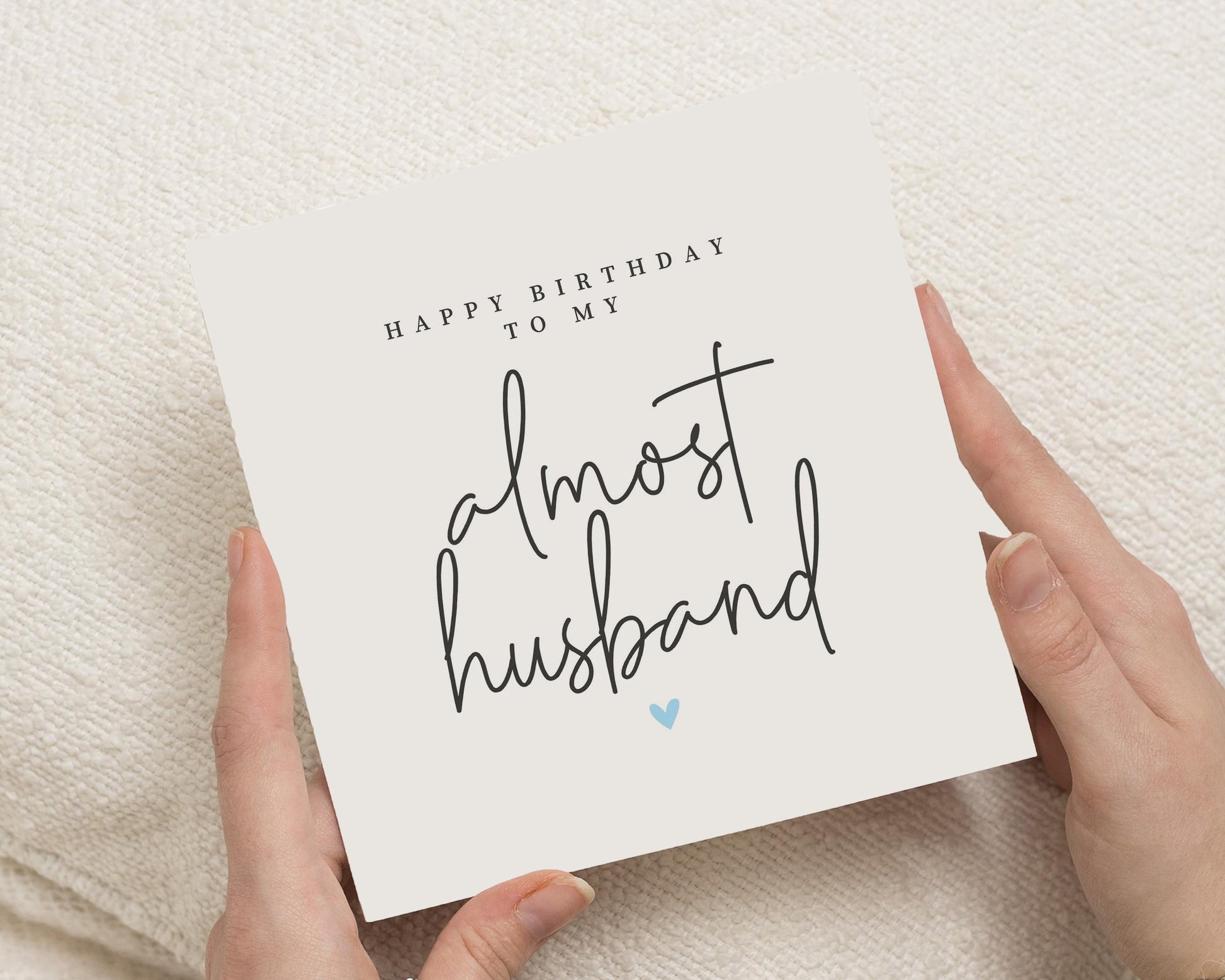 Birthday Card for Fiancé, Almost Husband Birthday Card, Birthday Card for Him, Personalised Birthday Card, Romantic Birthday Card