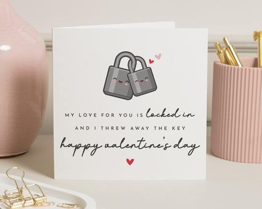 Valentines Day Card, Romantic Valentines Card, Card for Him, Card for Her, Cute Love Card, Happy Valentines Day Card, Anniversary Card