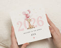 New Baby Card, Personalised Baby Girl Card, Welcome to the World Card, Newborn Baby Card, Giraffe Baby Card, Cute Baby Cards