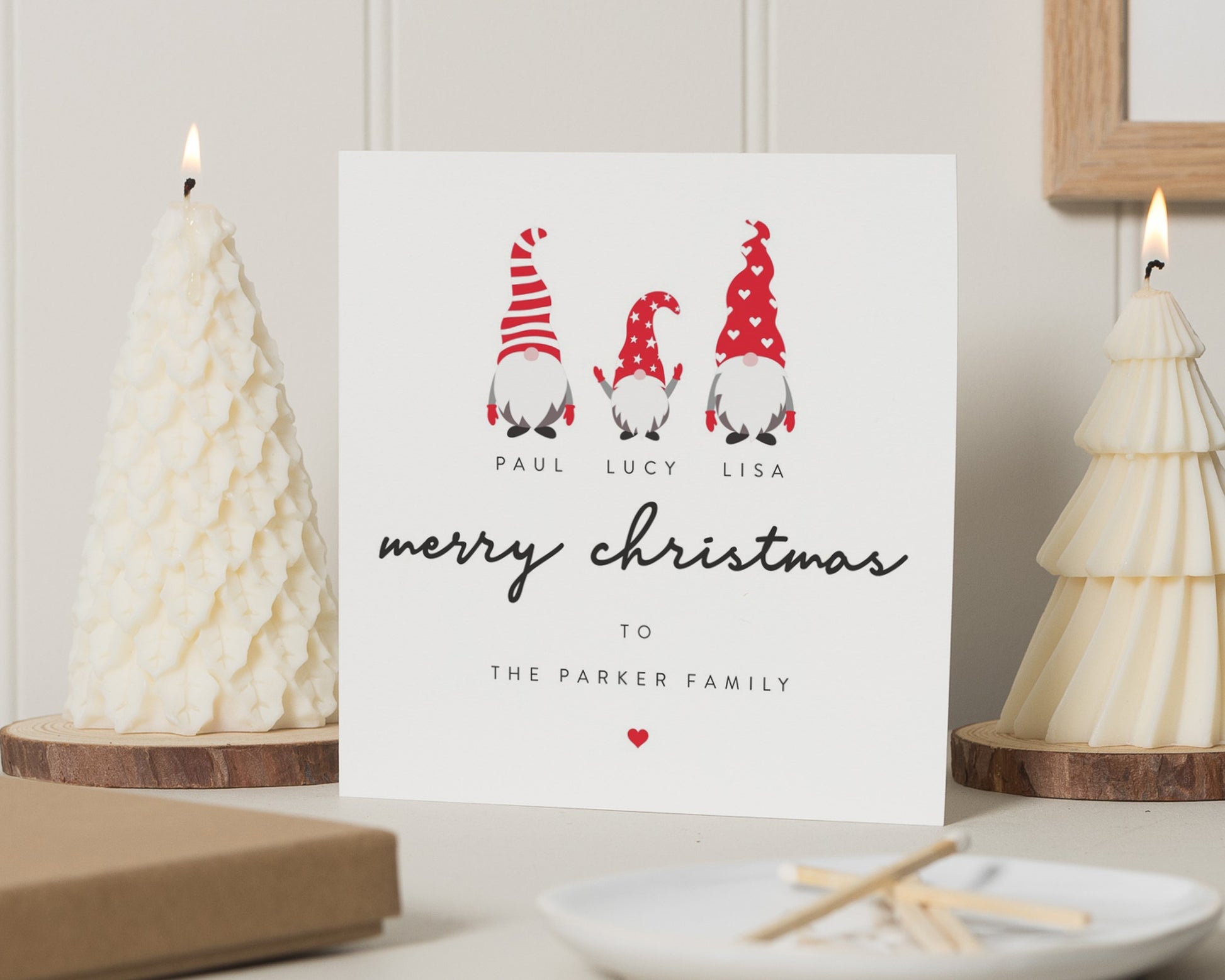 Personalised Family Christmas Card, Merry Christmas Card, Christmas Card for Family, Custom Christmas Card, Penguin Christmas Card