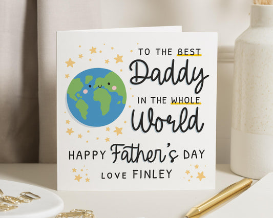 Fathers Day Card from Child, Daddy Fathers Day Card, Fathers Day Card for Dad, Personalised Fathers Day Card, Cute Fathers Day Card