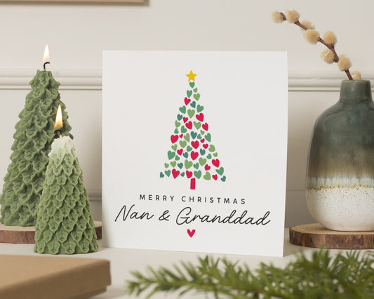 Christmas Card for Nan and Granddad, Merry Christmas Card, Personalised Christmas Card, Christmas Card for Grandparents