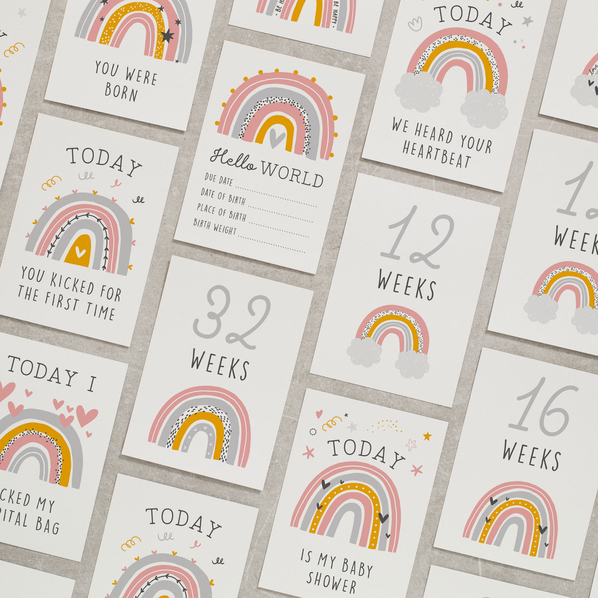 Pregnancy Milestone Cards, Pregnancy Announcement Cards, Milestone Cards, Pregnancy Announcement Cards, Rainbow Milestone Cards, Mum To Be