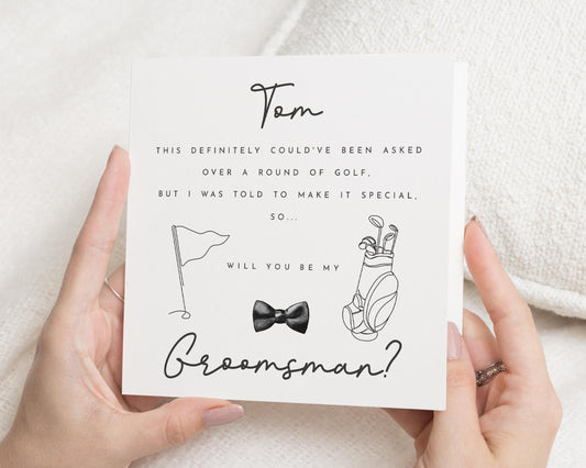 Will You Be My Groomsman Card, Groomsman Proposal Card, Golf Themed Groomsman Card, Personalised Wedding Party Card