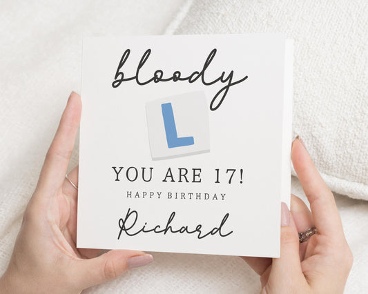 17th Birthday Card, Funny Birthday Card for Him, Driving Test Card, Birthday Card for Son, Personalised Birthday Card, 17th Birthday