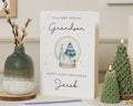 Grandson First Christmas Card, 1st Christmas Card for Grandson, Personalised Christmas Card, Baby Boy Christmas Card, Bunny Card