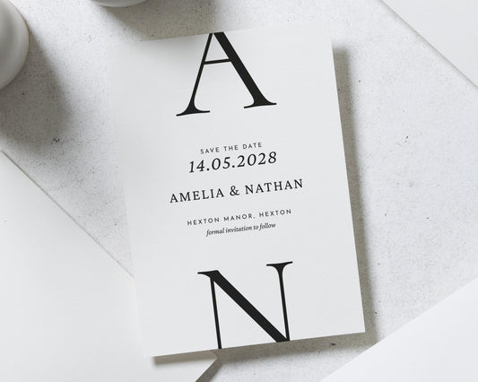Personalised Save the Date Card, Wedding Save the Date Card, Minimal Save the Date, Custom Save the Date Card, Simple Save the Date
