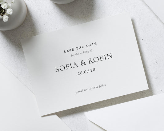 Personalised Save the Date Card, Wedding Save the Date Card, Simple Save the Date, Minimal Save the Date, Custom Save Date, Elegant Card