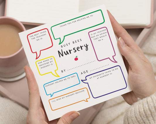 Nursery Thank You Card, Teacher Thank You Card, End Of Term Card, Personalised Nursery Card, Thank You Card For Teacher, Busy Bees Nursery