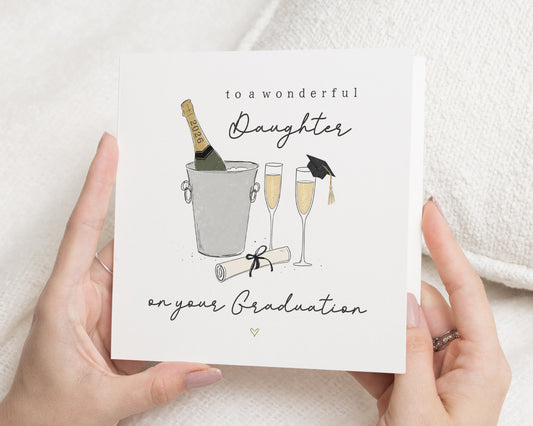 Daughter Graduation Card, Graduation Card for Daughter, Congratulations Card for Daughter, Personalised Graduate Card for Her, Graduate Card